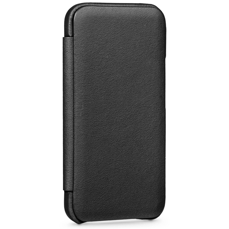 moVear flipSide S skórzane etui do Apple iPhone 13 Pro (6.1") | Skóra naturalna gładka (Czarna)
