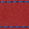 Pasek C1 26mm | Czerwony szkarłatny / Niebieska nić | Części skórzane bez klamry