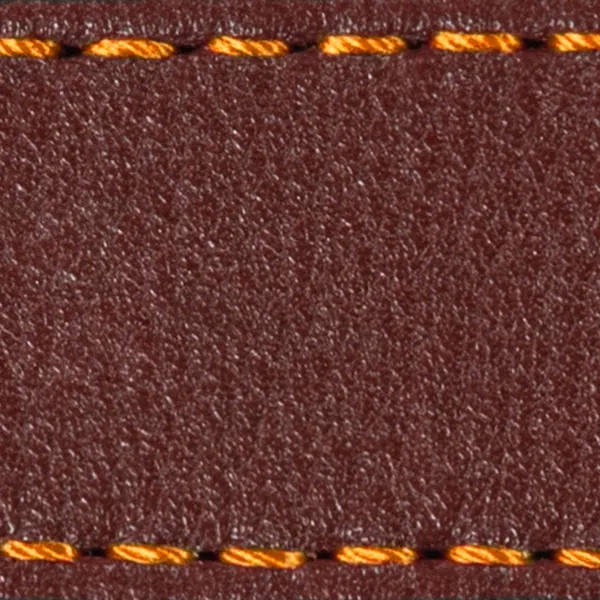 Podkładka W1 do paska 18mm | Kasztanowy / Pomarańczowa nić