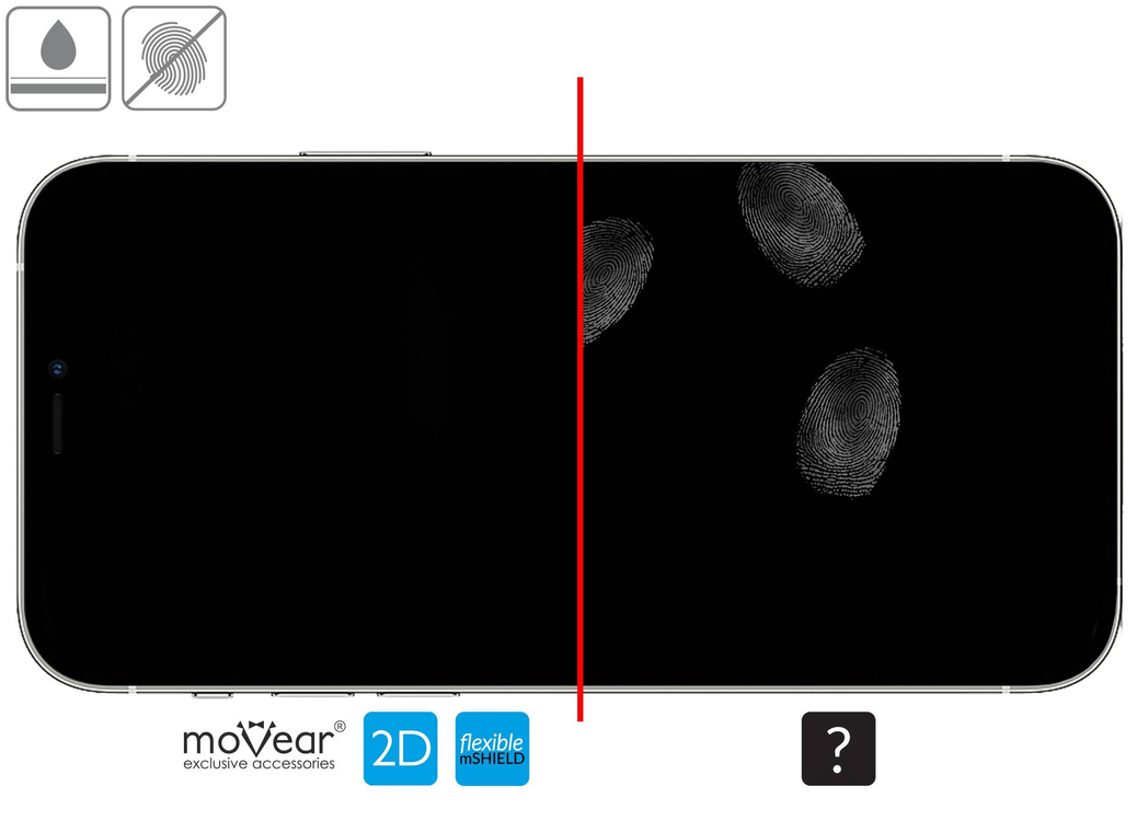 2 szt. | moVear flexible mSHIELD 2D do Apple iPhone 12 Pro / 12 (6.1"). Pancerne szkło hybrydowe.