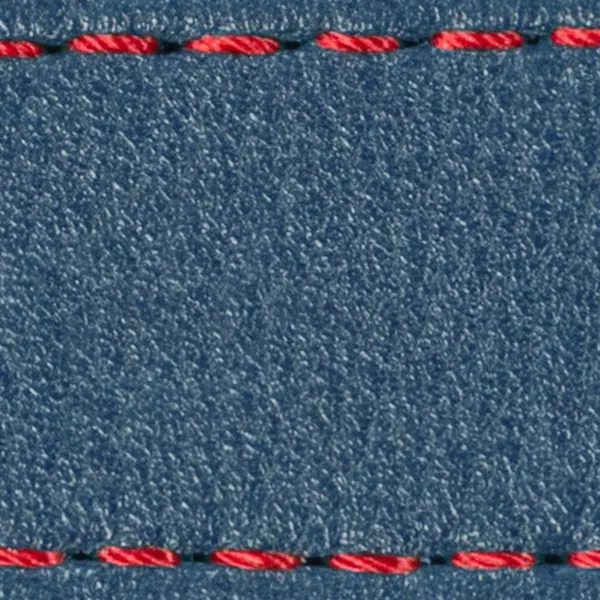 Podkładka W1 do paska 24mm | Niebieski Jeans / Czerwona nić