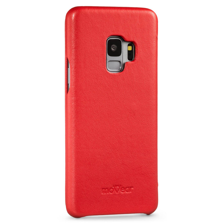moVear flipSide S skórzane etui do Samsung Galaxy S9 (5.8") | Skóra naturalna nappa (Czerwona)