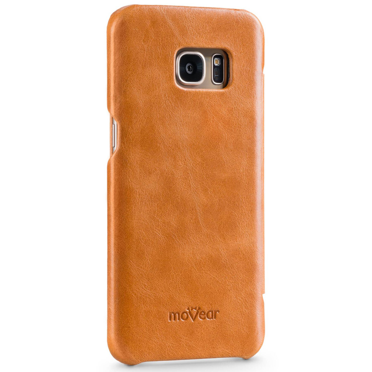 moVear flipSide S skórzane etui do Samsung Galaxy S7 edge (5.5") | Skóra naturalna vintage (Jasnobrązowa)