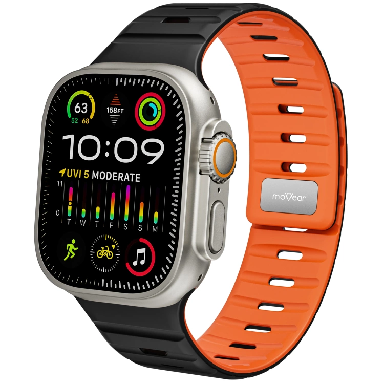 Pasek silikonowy SIL M1 do Apple Watch 10 / 9 / 8 / 7 / 6 / 5 / 4 / SE (42/41/40mm) | Czarny