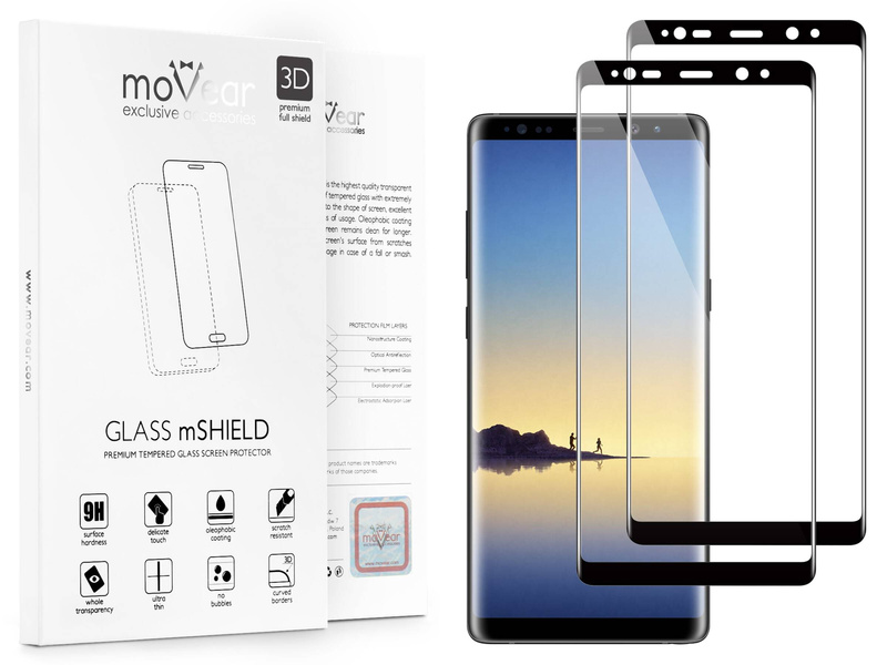 2 szt. | moVear GLASS mSHIELD 3D do Samsung Galaxy Note 8 (6.3") (na cały ekran)