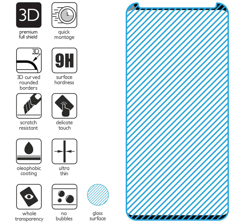 2 szt. | moVear GLASS mSHIELD 3D cf do Samsung Galaxy S9 (5.8") (kompatybilne z etui)