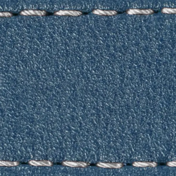 Pasek C1 26mm | Niebieski Jeans / Srebrna nić | Części skórzane bez klamry