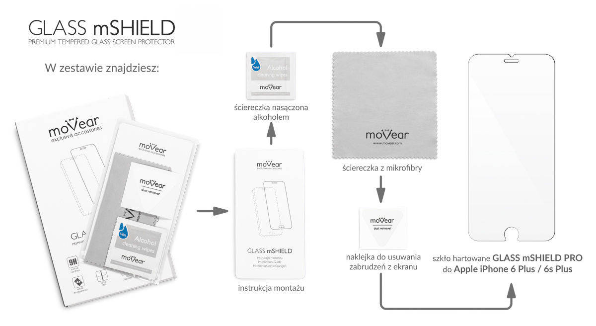 GLASS mSHIELD PRO 0,2mm do Apple iPhone 7 Plus