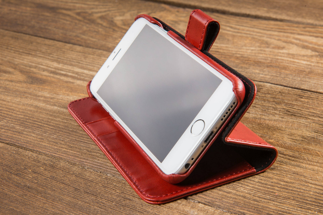 moVear multiCover W Skórzane Etui 3w1 do Apple iPhone 6 / 6s | Portfel, Wallet | Skóra Vintage | Czerwony