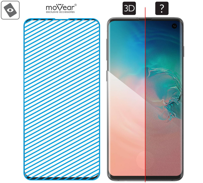 2 szt. | moVear GLASS mSHIELD 3D do Samsung Galaxy S10 (6.1") (na cały ekran)