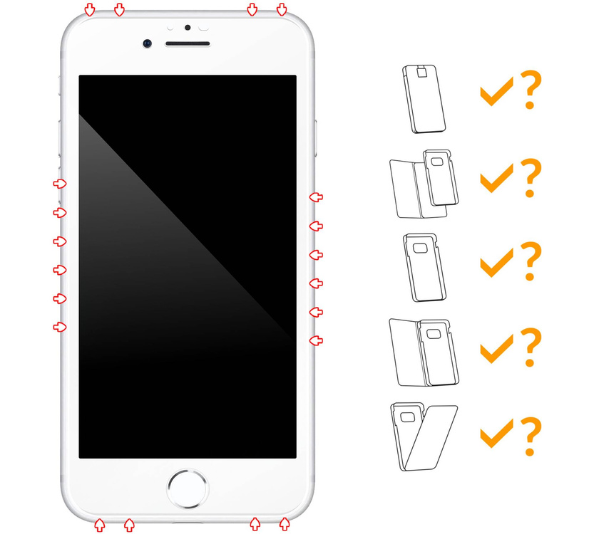 moVear GLASS mSHIELD 3D PRO do Apple iPhone 8 Plus / 7 Plus (5.5") (na cały ekran)