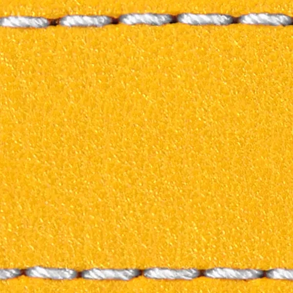 Pasek C1 26mm | Żółty / Biała nić | Części skórzane bez klamry