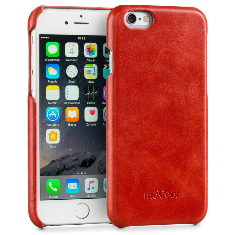 moVear multiCover W Skórzane Etui 3w1 do Apple iPhone 6 / 6s | Portfel, Wallet | Skóra Vintage | Czerwony