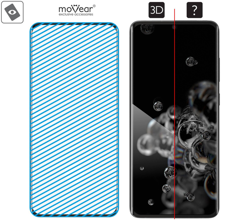 2 szt. | moVear GLASS mSHIELD 3D do Samsung Galaxy S20 Ultra (6.9") (na cały ekran)