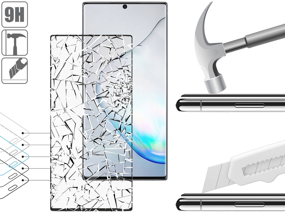 moVear GLASS mSHIELD 3D do Samsung Galaxy Note 10+ (Plus) (6.8") (na cały ekran)