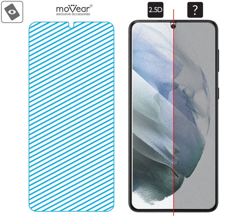 2 szt. | moVear GLASS mSHIELD 2.5D do Samsung Galaxy S21+ (Plus) (6.7") (kompatybilne z etui)