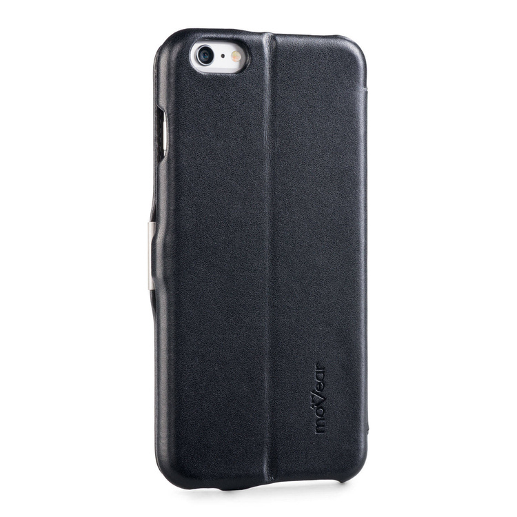 moVear flipSide C skórzane etui do Apple iPhone 6 Plus / 6s Plus (5.5") | Skóra naturalna gładka (Czarna)