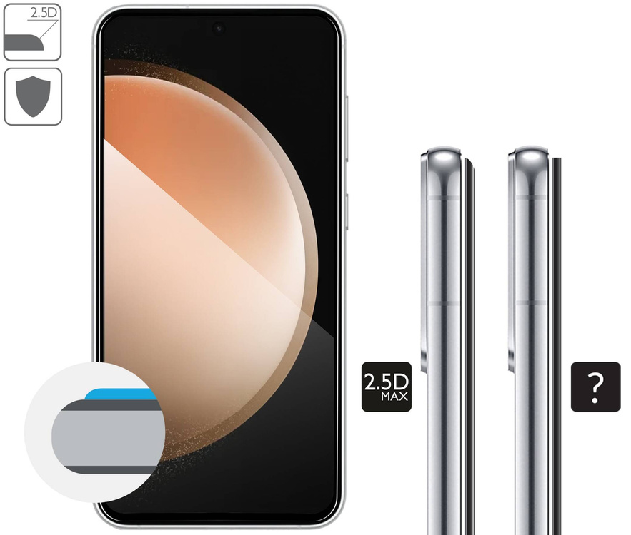 2 szt. | moVear GLASS mSHIELD 2.5D MAX do Samsung Galaxy S23 FE (6.4") (kompatybilne z etui)