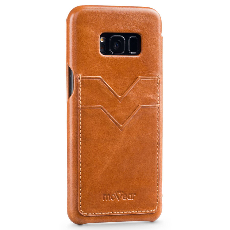 moVear flipSide S+ Skórzane Etui do Samsung Galaxy S8 | Skóra Vintage | Jasnobrązowy