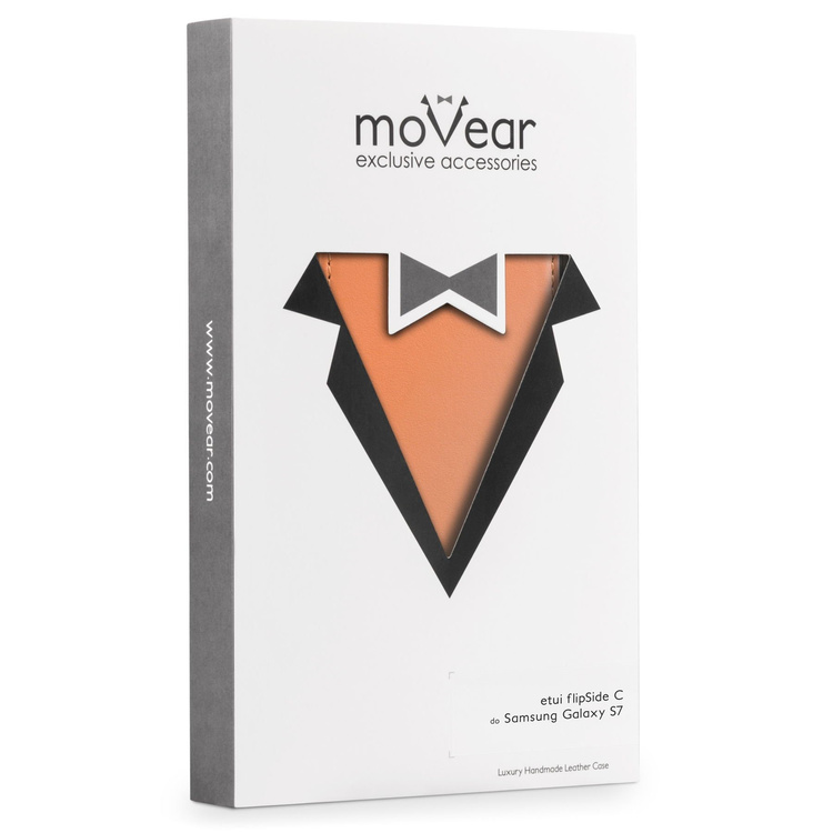 moVear flipSide C Skórzane Etui do Samsung Galaxy S6 | Skóra Gładka | Cappuccino