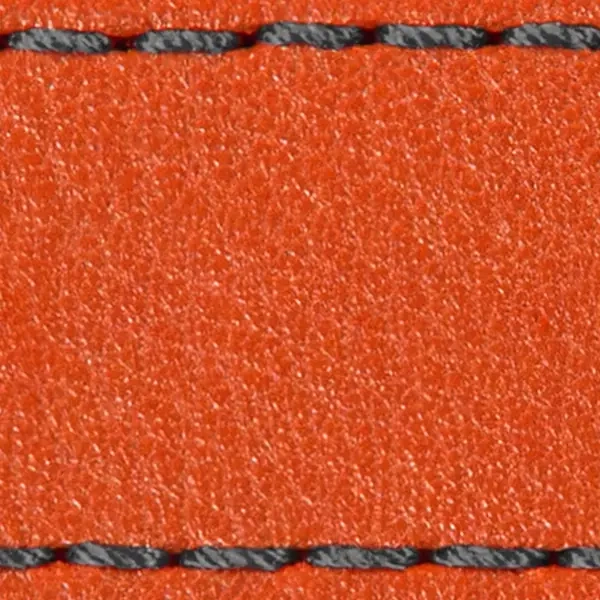 Pasek C1 23mm | Pomarańczowy / Grafitowa nić | Części skórzane bez klamry