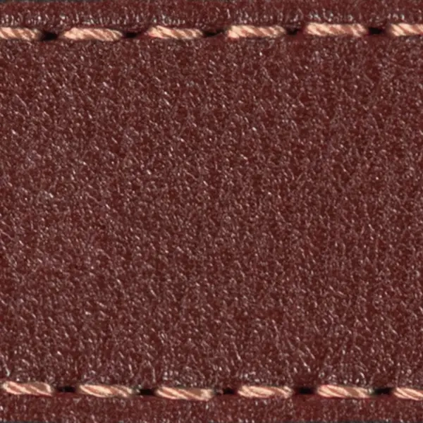 Pasek C1 23mm | Kasztanowy / Różowo złota nić | Części skórzane bez klamry