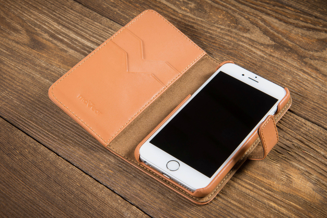 moVear multiCover W Skórzane Etui 3w1 do Apple iPhone 6 / 6s | Portfel, Wallet | Skóra Gładka | Cappuccino