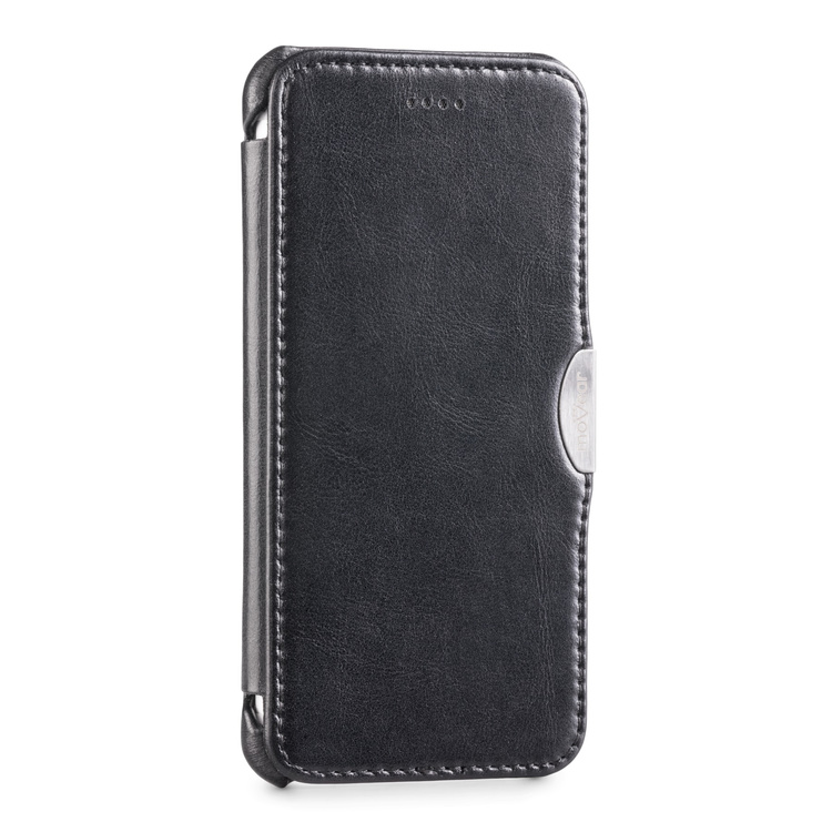 moVear flipSide C skórzane etui do Apple iPhone 6 / 6s (4.7") | Skóra naturalna vintage (Czarna)