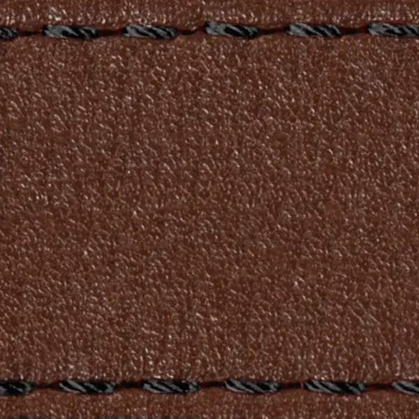 Pasek C1 21mm | Ciemnobrązowy / Czarna nić | Części skórzane bez klamry