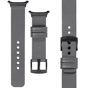 moVear Prestige S1 Skórzany pasek 22mm do Samsung Galaxy Watch Ultra | Szary [rozmiary XS-XXL i klamra do wyboru]
