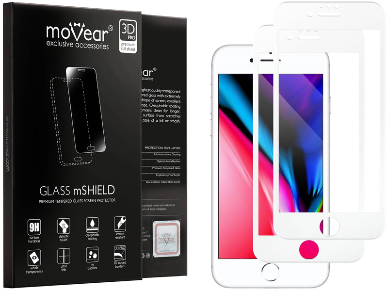 2 szt. | moVear GLASS mSHIELD 3D PRO MATT do Apple iPhone 8 Plus / 7 Plus (5.5") | (Antyrefleksyjne)