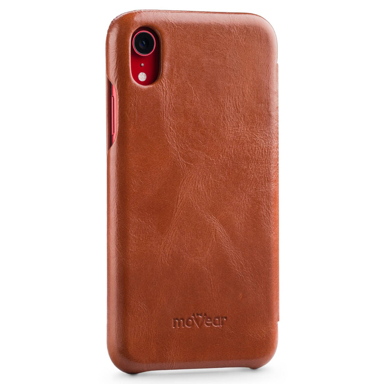 moVear flipSide S skórzane etui do Apple iPhone Xr (6.1") | Skóra naturalna vintage (Brązowa)