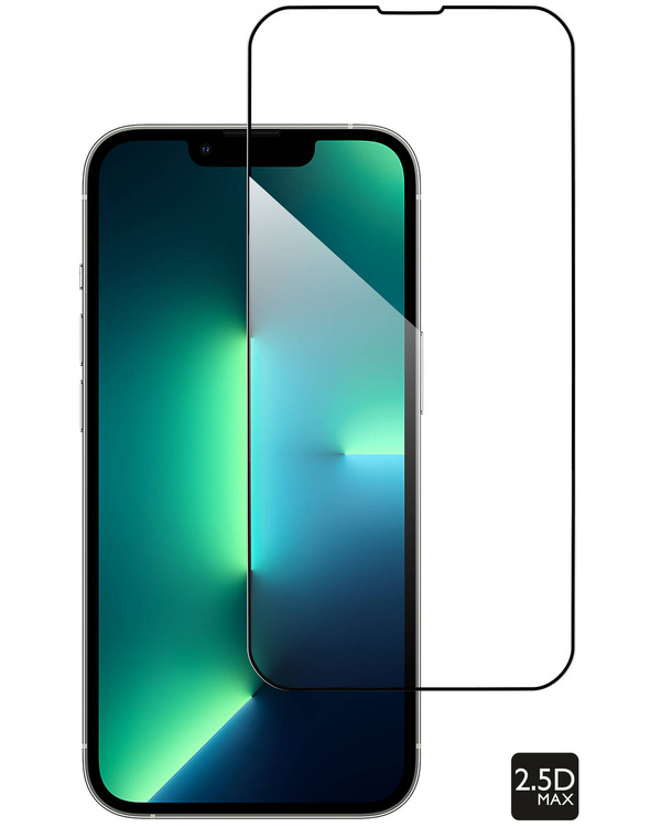 moVear GLASS mSHIELD 2.5D MAX do Apple iPhone 16e / 14 / 13 / 13 Pro (6.1") (kompatybilne z etui)