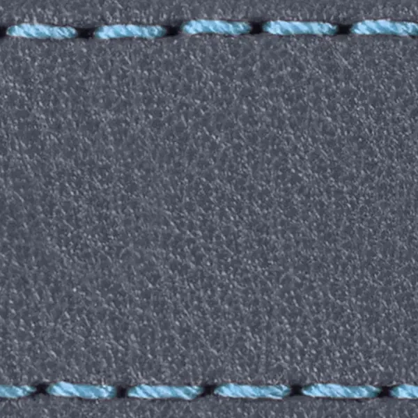 Pasek C1 23mm | Szary stalowy / Błękitna nić | Części skórzane bez klamry