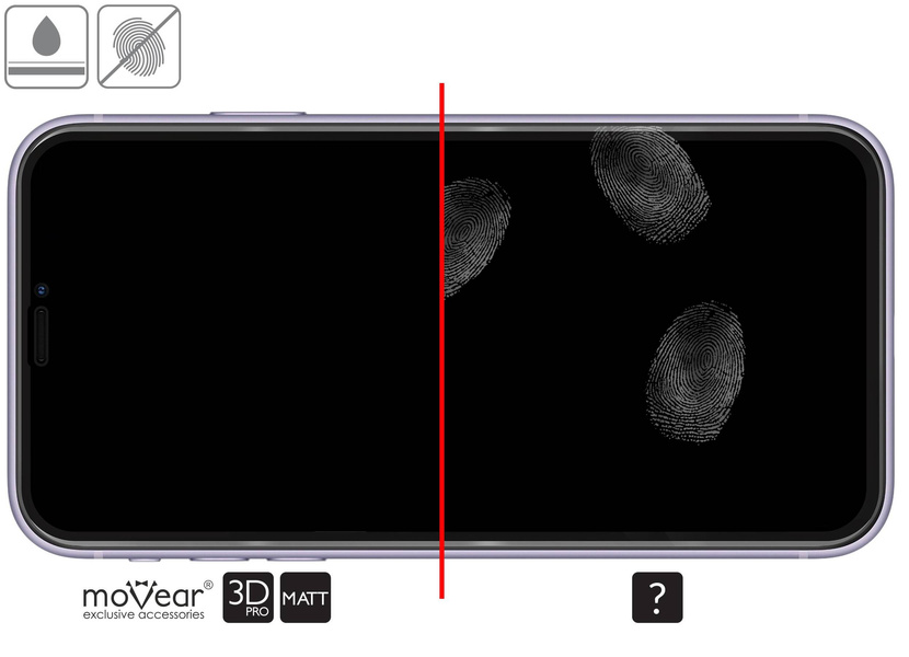 2 szt. | moVear GLASS mSHIELD 3D PRO MATT do Apple iPhone 11 Pro / Xs / X (5.8") | (Antyrefleksyjne)