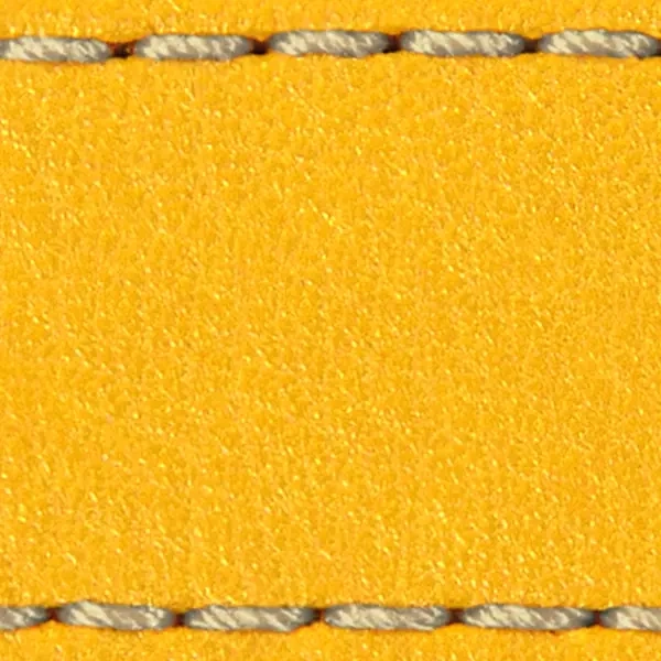 Pasek C1 26mm | Żółty / Kremowa nić | Części skórzane bez klamry