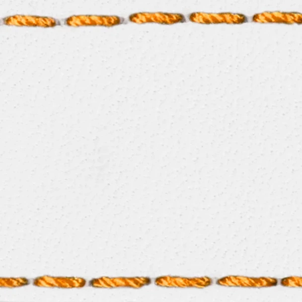 Pasek C1 19mm | Biały / Pomarańczowa nić | Części skórzane bez klamry