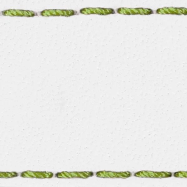 Podkładka W1 do paska 24mm | Biały / Limonkowa nić
