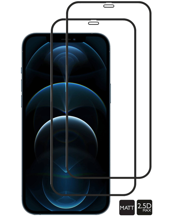 2 szt. | moVear GLASS mSHIELD 2.5D MAX MATT do Apple iPhone 12 Pro Max (6.7") (Antyrefleksyjne, kompatybilne z etui)