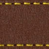 Pasek C1 23mm | Ciemnobrązowy / Żółta nić | Części skórzane bez klamry