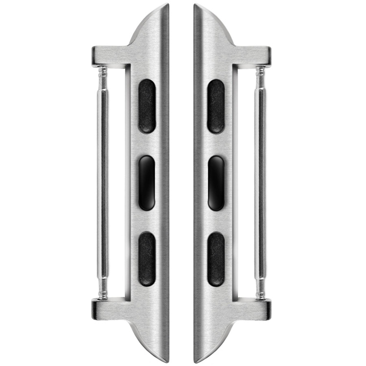 moVear | Adapter paska 24mm do Apple Watch 9/8/7/6/SE/5/4/3/2/1 (45/44/42mm) & Ultra (49mm) | Srebrny Stal nierdzewna
