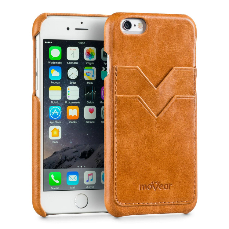 moVear backCover S+ Skórzane Etui Plecki do Apple iPhone 6 / 6s | Skóra Gładka | Cappuccino