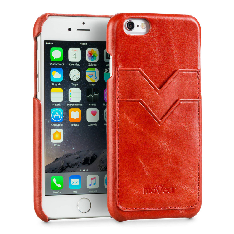 moVear backCover S+ Skórzane Etui Plecki do Apple iPhone 6 / 6s | Skóra Gładka | Cappuccino