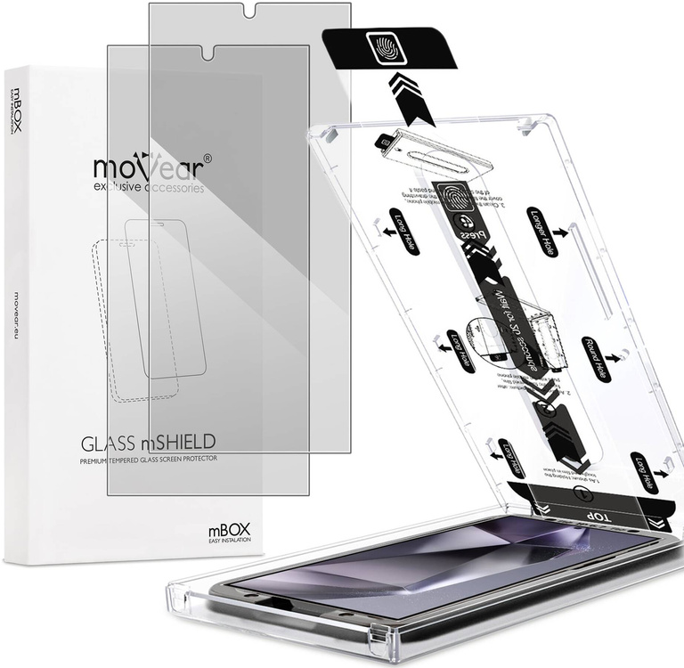 2 szt. | moVear mBOX GLASS mSHIELD 2.5D privacy do Samsung Galaxy S24 Ultra (6.8") (Anty spy, z Aplikatorem)