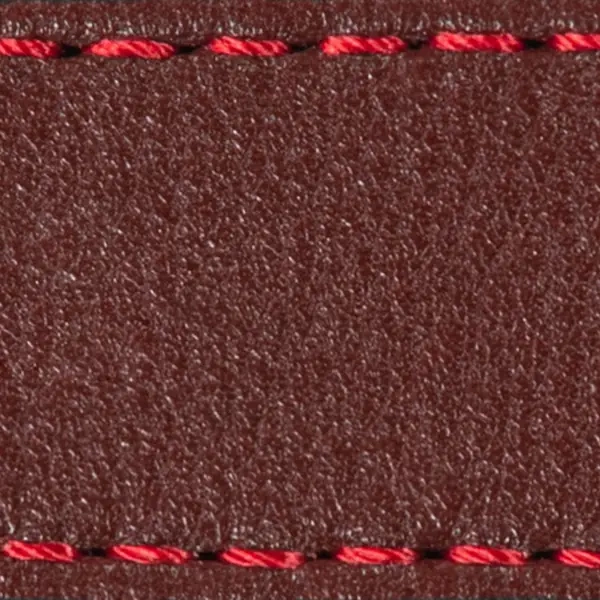 Pasek C1 19mm | Kasztanowy / Czerwona nić | Części skórzane bez klamry