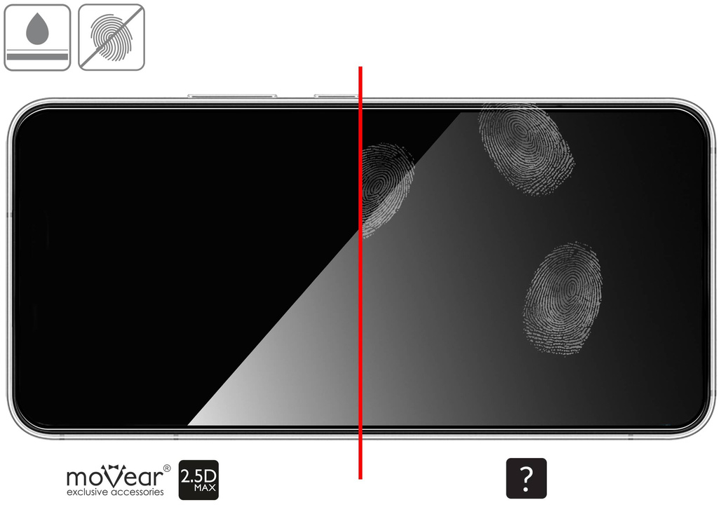 moVear GLASS mSHIELD 2.5D MAX do Samsung Galaxy S22 (6.1") (kompatybilne z etui)