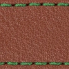 Pasek C1 23mm | Brązowy / Zielona nić | Części skórzane bez klamry