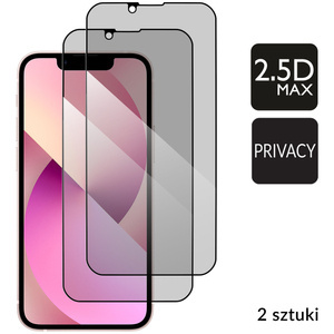 2 szt. | moVear GLASS mSHIELD 2.5D MAX privacy do Apple iPhone 13 Mini (5.4") (Prywatyzujące, kompatybilne z etui)