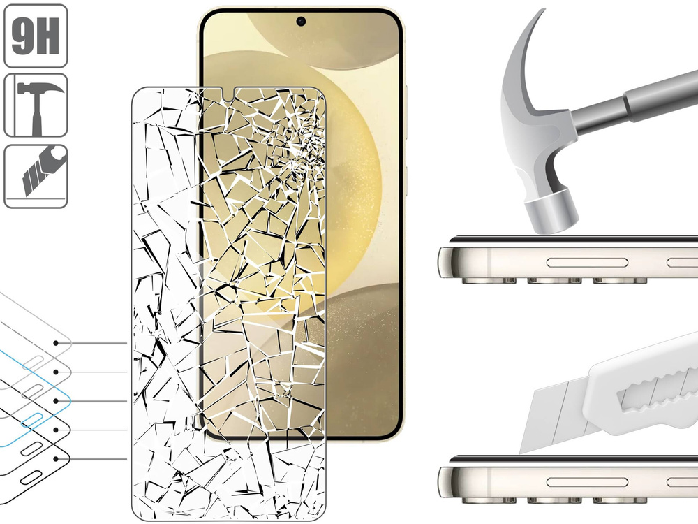 2 szt. | moVear mBOX GLASS mSHIELD 2.5D do Samsung Galaxy S25+ / S24+ (Plus) (6.7") (łatwy montaż)