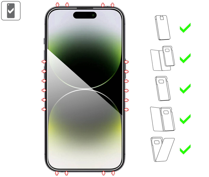 2 szt. | moVear mBOX GLASS mSHIELD 2.5D do Apple iPhone 14 Pro Max (6.7") (łatwy montaż)